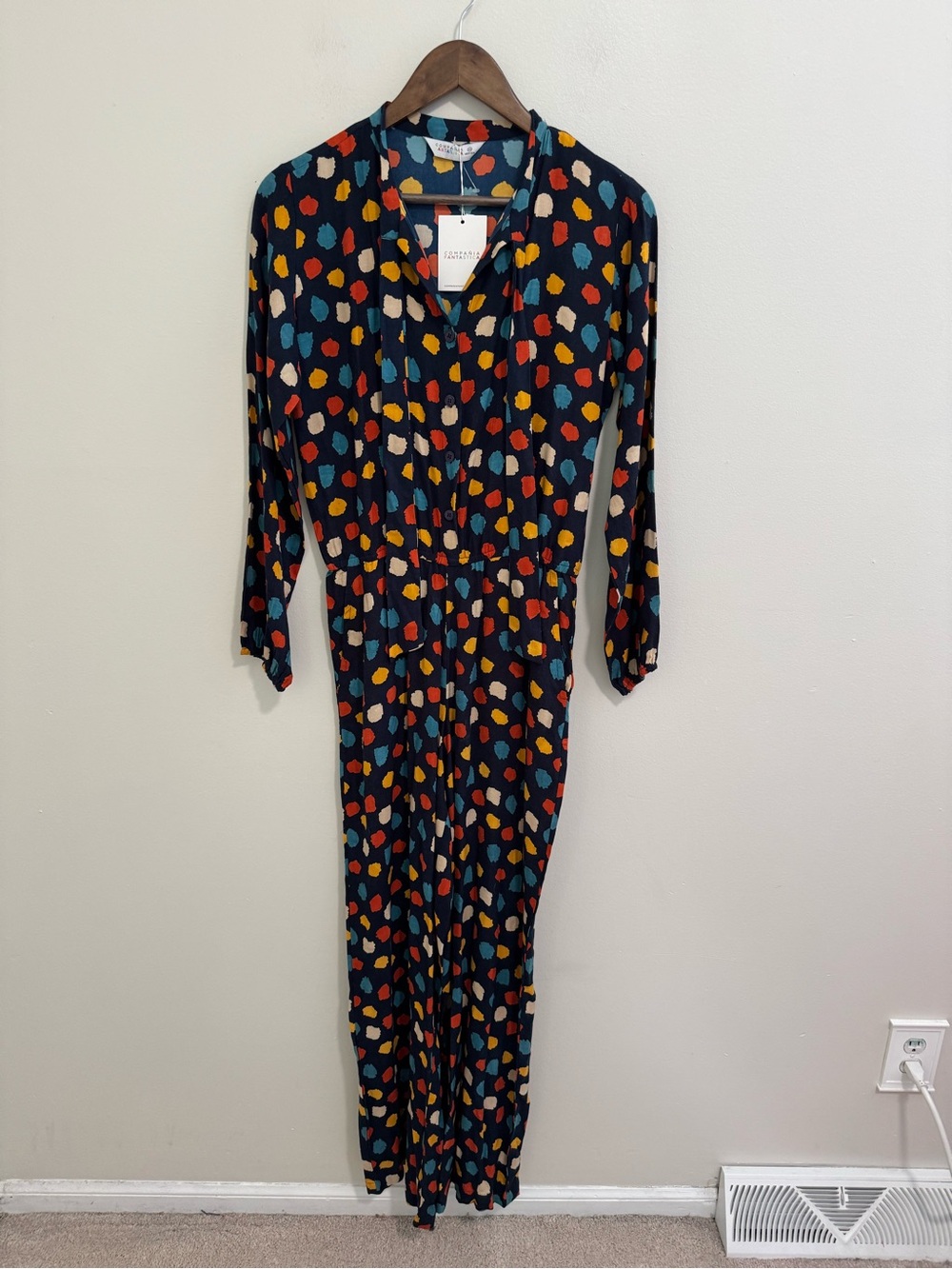 Compania Fantastica NWT Majolica Print Jumpsuit